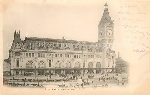 AK / Ansichtskarte Paris Gare de Lyon Paris