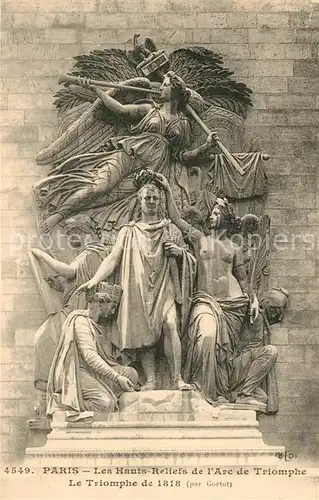 AK / Ansichtskarte Paris Les Hauts Reliefs de lArc de Triomphe Paris