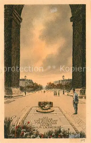 AK / Ansichtskarte Paris Tombe du Soldat Incennu Paris