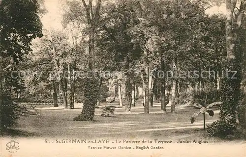 AK / Ansichtskarte Saint Germain en Laye Le Parterre de la Terrasse Jardin Anglais Saint Germain en Laye