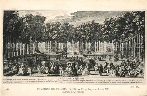 AK / Ansichtskarte Paris Le Theatre dEau Versailles sous Louis XV Paris