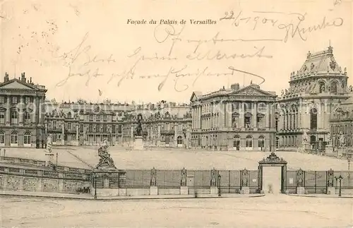 AK / Ansichtskarte Versailles_Yvelines Facade du Palais de Versailles Versailles_Yvelines