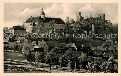 AK / Ansichtskarte Frauenstein_Sachsen mit Burgruine Frauenstein_Sachsen