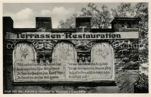 AK / Ansichtskarte Neustadt_Odenwald Cafe Restaurant Breuberg Terrasse Neustadt_Odenwald