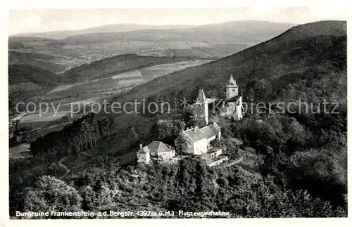 AK / Ansichtskarte Burg_Frankenstein_Bergstrasse Fliegeraufnahme Burg_Frankenstein