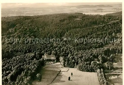 AK / Ansichtskarte Koerbecke_Moehnesee Fliegeraufnahme Waldhaus St. Meinolf am Moehnsee Koerbecke Moehnesee