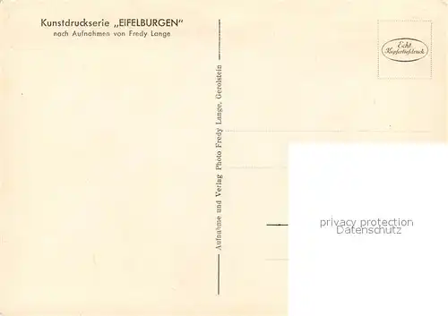 AK / Ansichtskarte Kerpen_Eifel Burg Kerpen Eifel