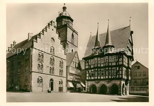 AK / Ansichtskarte Alsfeld Marktplatz Weinhaus Walpurgiskirche Rathaus Alsfeld