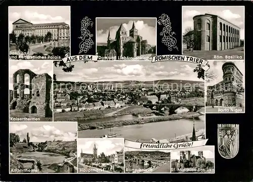 AK / Ansichtskarte Trier Dom Liebfrauenkirche Bsilika Porta Nigra Roemerbruecke Amphitheater Kaiserthermen  Trier