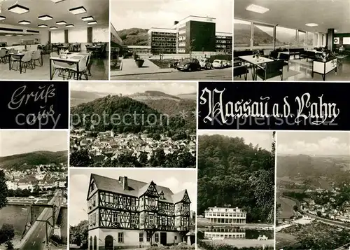 AK / Ansichtskarte Nassau_Lahn Fliegeraufnahme Fachwerk Bruecke Nassau_Lahn