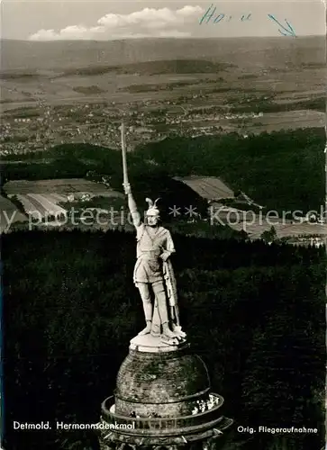 AK / Ansichtskarte Detmold Fliegeraufnahme Hermannsdenkmal Detmold