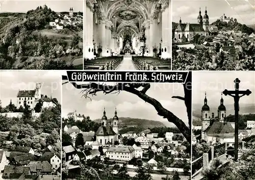 AK / Ansichtskarte Goessweinstein Kirche Fliegeraufnahme Goessweinstein