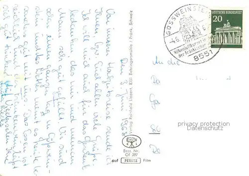 AK / Ansichtskarte Goessweinstein Kirche Fliegeraufnahme Goessweinstein