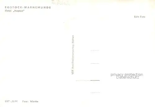 AK / Ansichtskarte Warnemuende_Ostseebad Hotel Neptun Seepromenade Warnemuende_Ostseebad