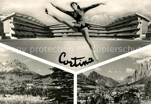 AK / Ansichtskarte Cortina_d_Ampezzo Eiskuenstlaufen  Cortina_d_Ampezzo