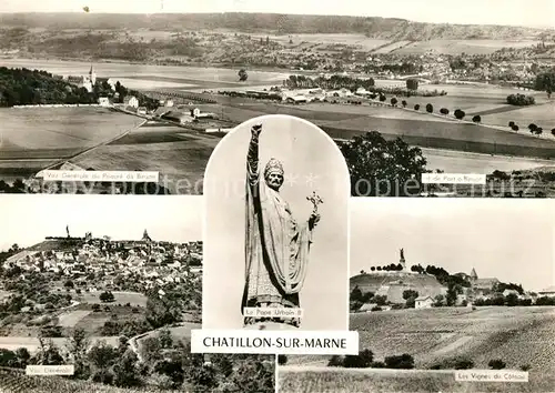 AK / Ansichtskarte Chatillon sur Marne Fliegeraufnahme Le Pape Urbain Coteau Chatillon sur Marne