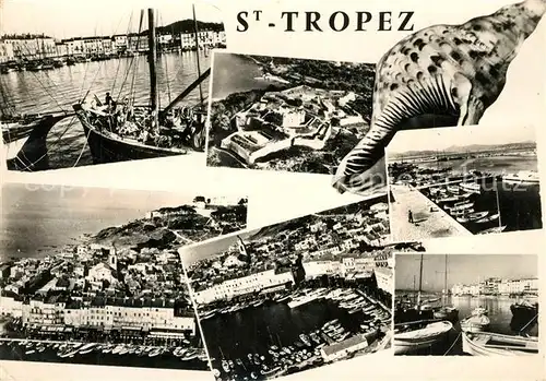 AK / Ansichtskarte Saint_Tropez_Var Fliegeraufnahme Hafen  Saint_Tropez_Var