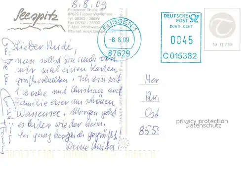 AK / Ansichtskarte Weissensee_Fuessen Seespitz Weissensee Fuessen