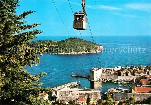 AK / Ansichtskarte Dubrovnik_Ragusa Lokrum Luftseilbahn Dubrovnik Ragusa