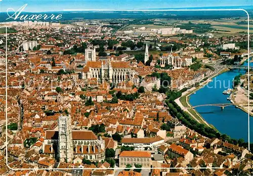 AK / Ansichtskarte Auxerre Fliegeraufnahme Eglise Saint Pierre en Vallee Auxerre
