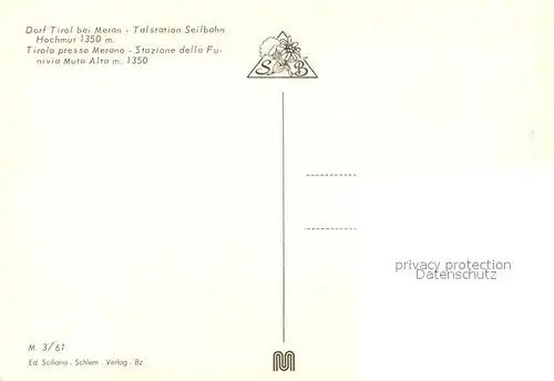 AK / Ansichtskarte Dorf_Tirol Luftseilbahn Ifinger Dorf_Tirol