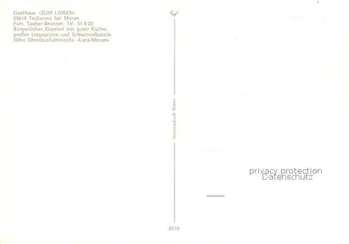 AK / Ansichtskarte Tscherms Gasthaus Zum Loewen Tscherms