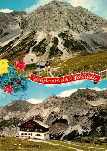 AK / Ansichtskarte Pfeishuette Stempeljochspitze Praxmarerkarspitze Pfeishuette