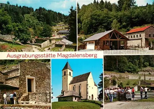 AK / Ansichtskarte Magdalensberg Siedlungsanlage Freilichtmuseum Wallfahrtskirche Helena und Maria Magdalena Magdalensberg