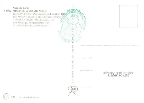 AK / Ansichtskarte Altaussee Loserhuette Altaussee