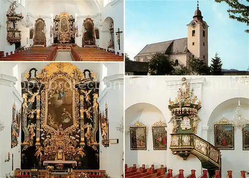 AK / Ansichtskarte Sandl Pfarrkirche hl. Johannes von Nepomuk Sandl
