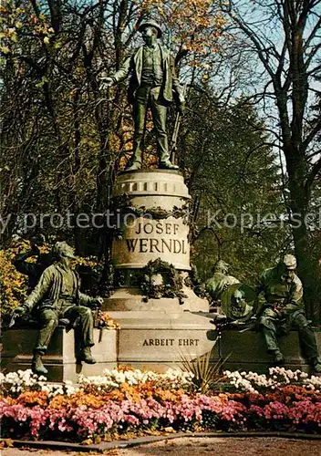 AK / Ansichtskarte Steyr_Enns_Oberoesterreich Josef Werndl Denkmal Steyr_Enns