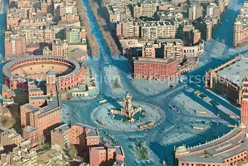 AK / Ansichtskarte Barcelonne Fliegeraufnahme Plaza de Espana Barcelonne