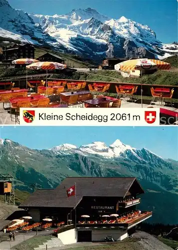 AK / Ansichtskarte Kleine_Scheidegg_Interlaken Restaurant Eigernordwand Kleine_Scheidegg