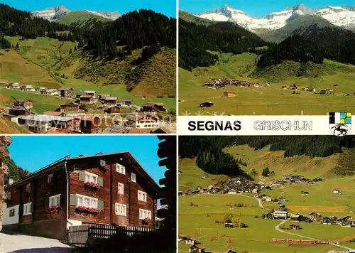 AK / Ansichtskarte Segnas Fliegeraufnahme bei Disentis Segnas