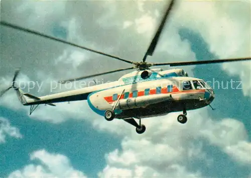 AK / Ansichtskarte Hubschrauber_Helikopter Aeroflot MI 8  Hubschrauber Helikopter