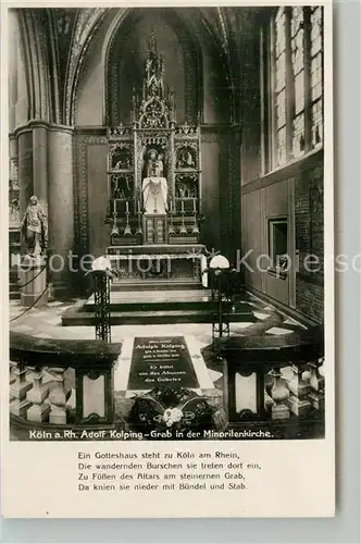 AK / Ansichtskarte Kolping_Adolf Grab Minoritenkirche Koeln  Kolping Adolf