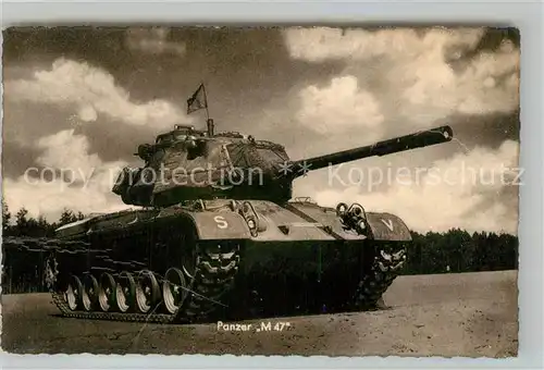 AK / Ansichtskarte Militaria_Panzer Panzer M 47 Deutsche Bundeswehr  Militaria Panzer