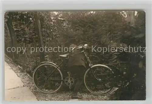 AK / Ansichtskarte Fahrrad Kind Privatfoto Ak Fahrrad