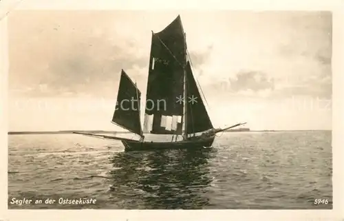 AK / Ansichtskarte Segelboote Ostseekueste  Segelboote