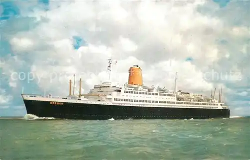 AK / Ansichtskarte Dampfer_Oceanliner Vierschrauben T.S. Bremen Dampfer Oceanliner
