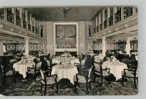 AK / Ansichtskarte Schiffe_Ships_Navires D. Hamburg Speisesaal 1. Klasse  Schiffe_Ships_Navires