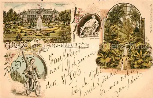 AK / Ansichtskarte Frankfurt_Main Palmengarten Gesellschaftshaus Palmengarten Litho Deutsche Reichspost Frankfurt Main