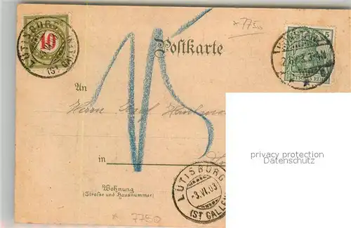 AK / Ansichtskarte Insel_Mainau Schloss Landungsbruecke im Mondschein Litho Insel Mainau