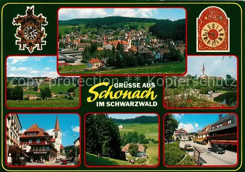 AK / Ansichtskarte Schonach_Schwarzwald Panorama Stadtanischten  Schonach Schwarzwald