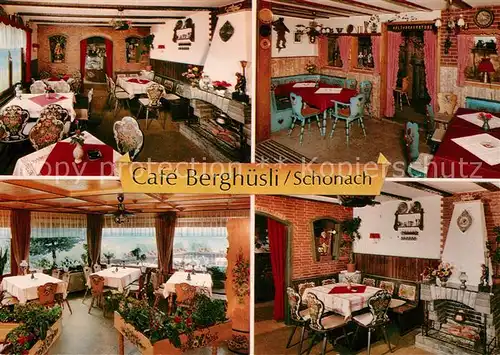 AK / Ansichtskarte Schonach_Schwarzwald Cafe Bergh?sli Schonach Schwarzwald