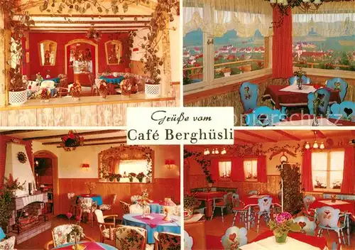 AK / Ansichtskarte Schonach_Schwarzwald Cafe Bergh?sli Schonach Schwarzwald