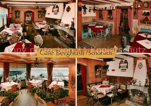 AK / Ansichtskarte Schonach_Schwarzwald Cafe Bergh?sli Schonach Schwarzwald