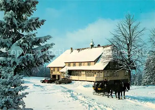 AK / Ansichtskarte Schonach_Schwarzwald Gasth&#228;us Wilhelmsh&#246;he Winter Schonach Schwarzwald