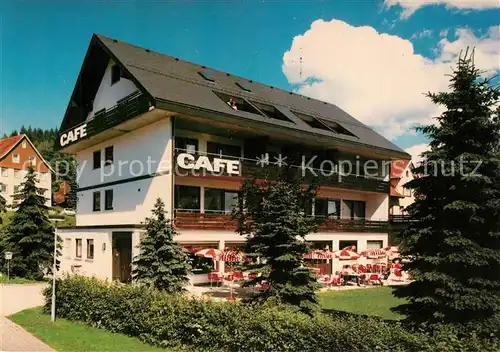AK / Ansichtskarte Schonach_Schwarzwald Kurgartenhotel Cafe Schonach Schwarzwald