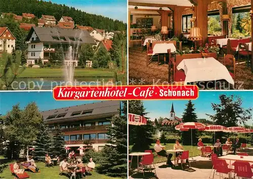 AK / Ansichtskarte Schonach_Schwarzwald Kurgartenhotel Cafe Schonach Schwarzwald